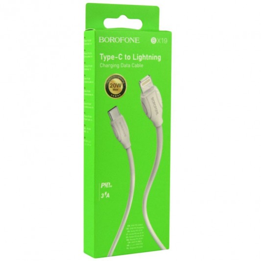 Дата кабель Borofone BX19 Type-C to Lightning (2m) Белый - изображение 3