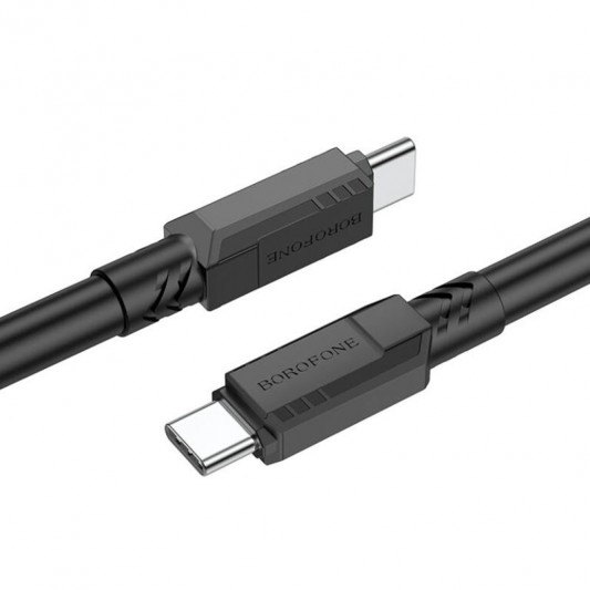 Дата кабель Borofone BX81 Type-C to Type-C 60W (1m) Чорний - зображення 2 