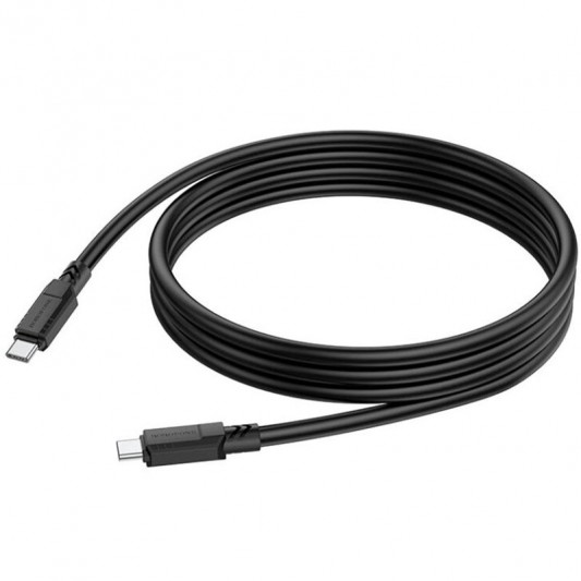 Дата кабель Borofone BX81 Type-C to Type-C 60W (1m) Чорний - зображення 3 