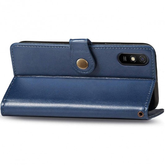 Кожаный чехол-книжка GETMAN Gallant (PU) для Xiaomi Redmi 9A Синий - изображение 4
