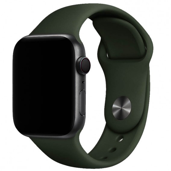 Силиконовый ремешок для Apple watch 38mm/40mm/41mm, Зеленый / Clover