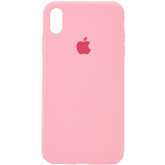 Чехол Silicone Case Full Protective (AA) для Apple iPhone X / XS (5.8") Розовый / Pink