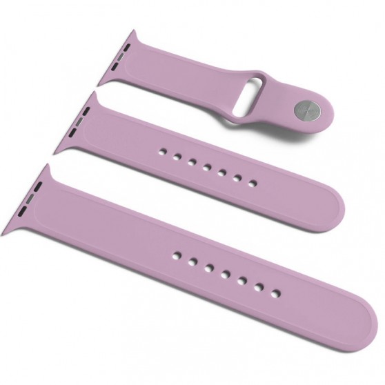 Силиконовый ремешок для Apple Watch Sport Band 42(ser.1-3)/44/45/46/49mm (S/M & M/L) 3pcs Лиловый / Lilac Pride