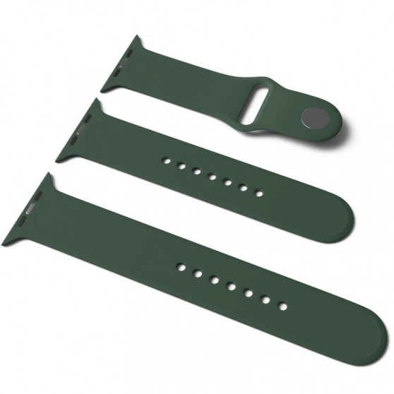 Силиконовый ремешок для Apple Watch Sport Band 42(ser.1-3)/44/45/46/49mm (S/M & M/L) 3pcs Зеленый / Army green