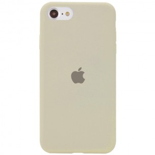 Чохол Silicone Case Full Protective (AA) для Apple iPhone SE (2020) Бежевий / Antique White