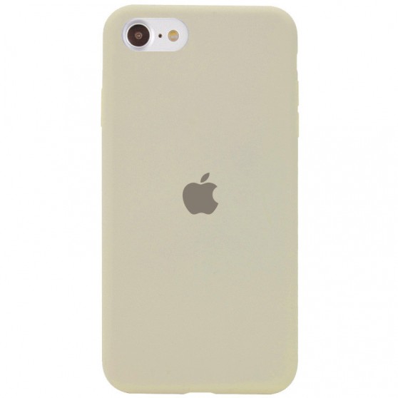 Чохол Silicone Case Full Protective (AA) для Apple iPhone SE (2020) Бежевий / Antique White