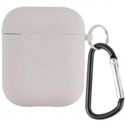 Силіконовий футляр з мікрофіброю для навушників Airpods 1/2 Сірий / Stone