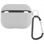 Силіконовий футляр з мікрофіброю для навушників Airpods Pro Сірий / Stone