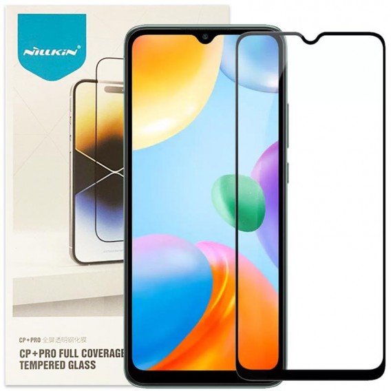Захисне скло Nillkin (CP+PRO) для Xiaomi Redmi 10C / Poco C40, Чорний