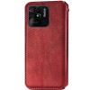 Шкіряний чохол книжка GETMAN Cubic (PU) для Xiaomi Redmi 10C, Червоний