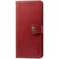 Шкіряний чохол-книжка GETMAN Gallant (PU) для Xiaomi Redmi 10C Червоний