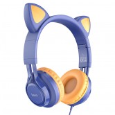 Накладні навушники Hoco W36 Cat ear (3.5mm/1.2m) Midnight Blue Накладні навушники Hoco W36 Cat ear (3.5mm/1.2m) Midnight Blue