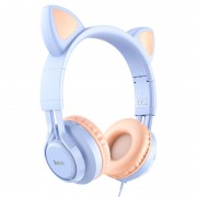 Накладные наушники Hoco W36 Cat ear (3.5mm/1.2m) Dream Blue