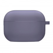 Силіконовий футляр з мікрофіброю для навушників Airpods Pro 2 / Pro Сірий / Lavender Gray