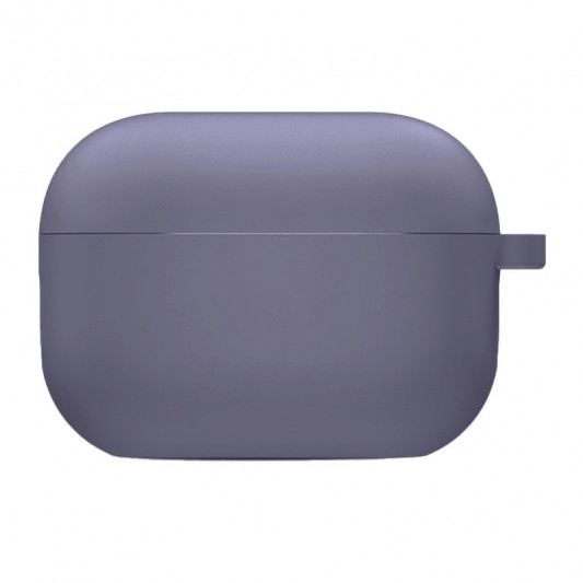 Силіконовий футляр з мікрофіброю для навушників Airpods Pro 2 / Pro Сірий / Lavender Gray
