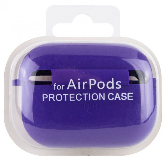 Силіконовий футляр з мікрофіброю для навушників Airpods Pro 2 / Pro Фіолетовий / Ultra Violet - зображення 4 