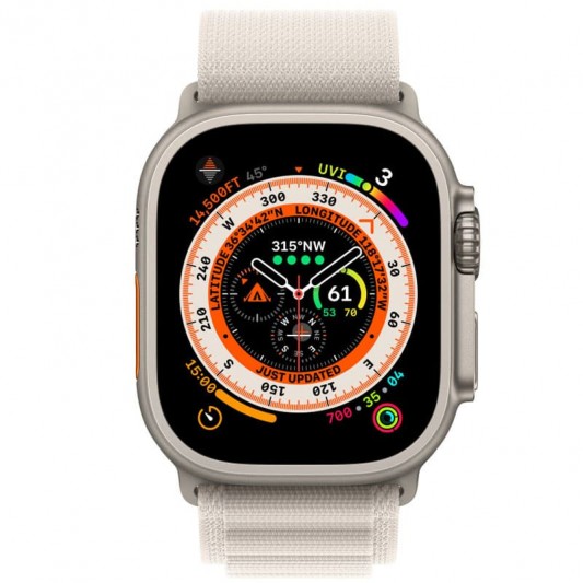 Ремінець Alpine Loop для Apple Watch 42(ser.1-3)/44/45/46/49mm (m/l) Сірий / Starlight - зображення 1 
