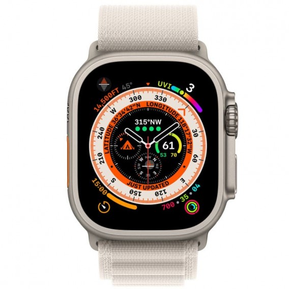 Ремешок Alpine Loop для Apple watch 42mm/44mm/45mm/49mm (m/l), Серый / Starlight