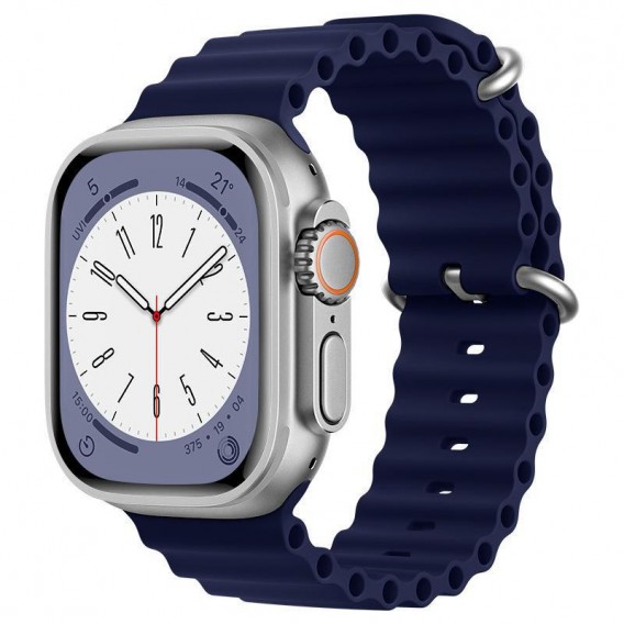 Ремешок Ocean Band для Apple watch 42mm/44mm/45mm/49mm, Синий / Deep navy