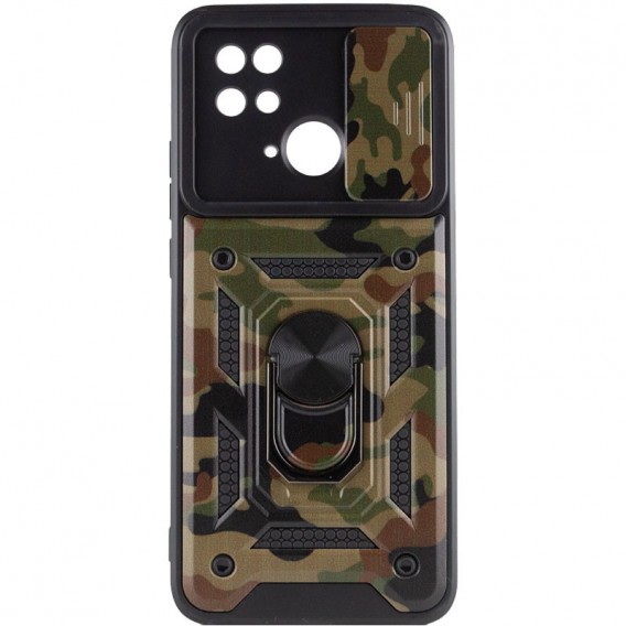 Удароміцний чохол Camshield Serge Ring Camo для Xiaomi Redmi 10C, Коричневий / Army Brown