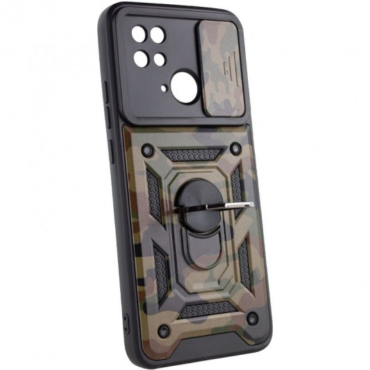 Ударостійкий чохол Camshield Serge Ring Camo для Xiaomi Redmi 10C Коричневий / Army Brown - зображення 2 