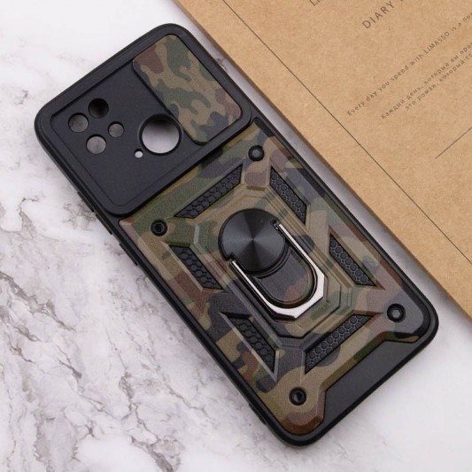 Ударостійкий чохол Camshield Serge Ring Camo для Xiaomi Redmi 10C Коричневий / Army Brown - зображення 4 
