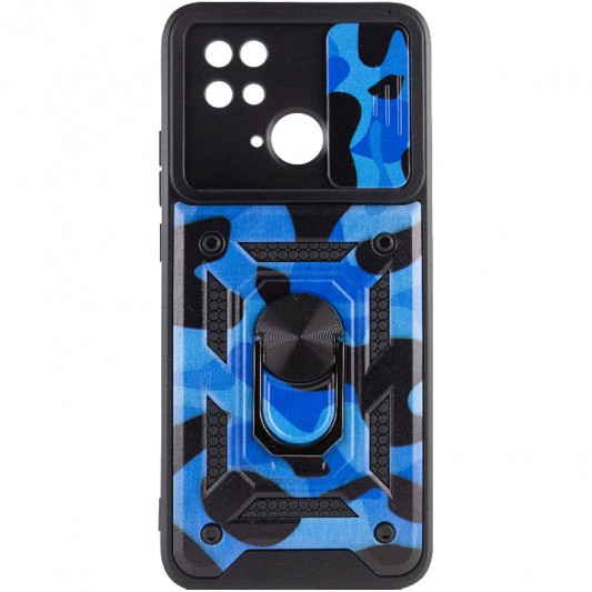 Ударостійкий чохол Camshield Serge Ring Camo для Xiaomi Redmi 10C Синій / Army Blue - зображення 1 