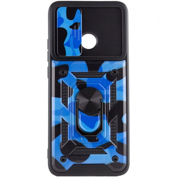 Удароміцний чохол Camshield Serge Ring Camo для Xiaomi Redmi 10C, Синій / Army Blue
