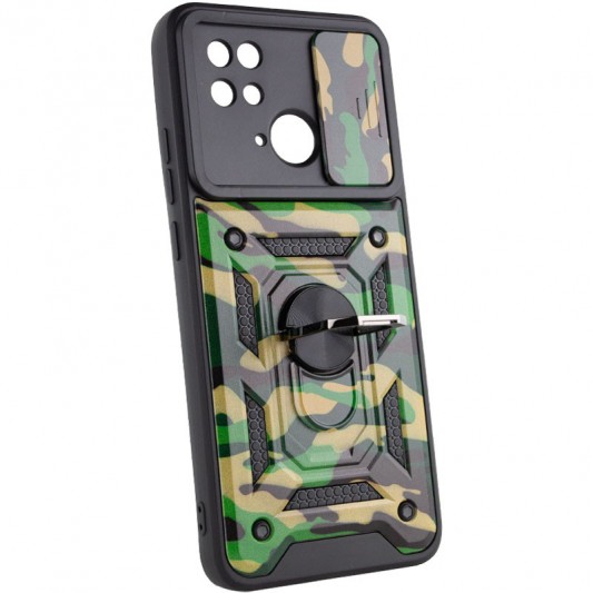 Ударостійкий чохол Camshield Serge Ring Camo для Xiaomi Redmi 10C Зелений / Army Green - зображення 2 