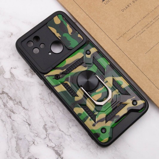 Ударостійкий чохол Camshield Serge Ring Camo для Xiaomi Redmi 10C Зелений / Army Green - зображення 4 