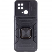 Ударопрочный чехол Camshield Flash Ring для Xiaomi Redmi 10C, Черный
