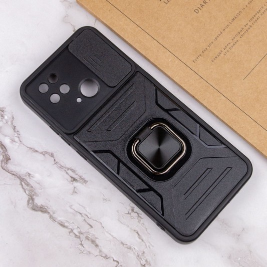 Ударопрочный чехол Camshield Flash Ring для Xiaomi Redmi 10C Черный - изображение 5