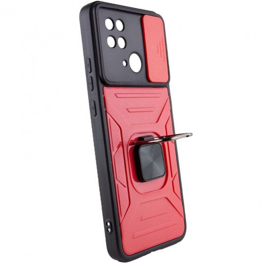 Ударостійкий чохол Camshield Flash Ring для Xiaomi Redmi 10C Червоний - зображення 3 