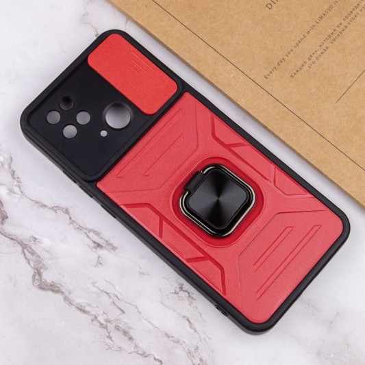 Ударостійкий чохол Camshield Flash Ring для Xiaomi Redmi 10C Червоний - зображення 4 