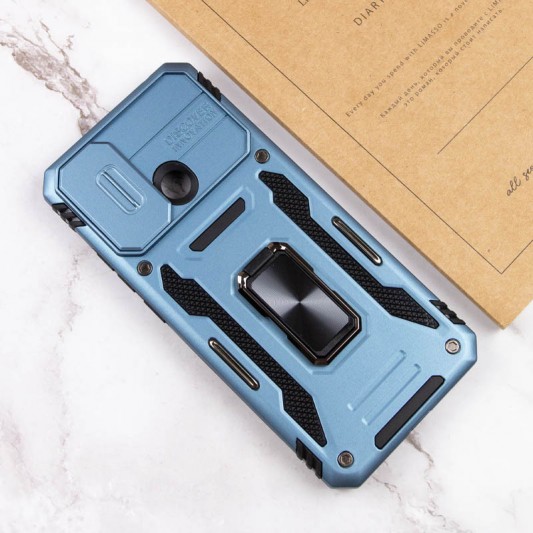 Ударостійкий чохол Camshield Army Ring для Xiaomi Redmi 10C Блакитний / Light Blue - зображення 5 
