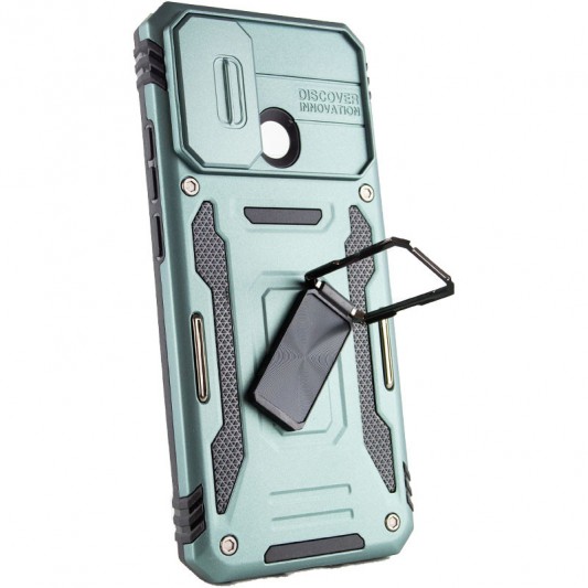 Ударостійкий чохол Camshield Army Ring для Xiaomi Redmi 10C Зелений / Light Green - зображення 3 