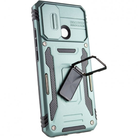 Удароміцний чохол Camshield Army Ring для Xiaomi Redmi 10C, Зелений / Light Green