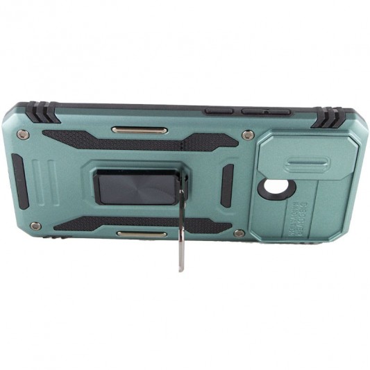 Ударостійкий чохол Camshield Army Ring для Xiaomi Redmi 10C Зелений / Light Green - зображення 4 