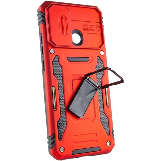 Ударостійкий чохол Camshield Army Ring для Xiaomi Redmi 10C Червоний / Red - зображення 2 