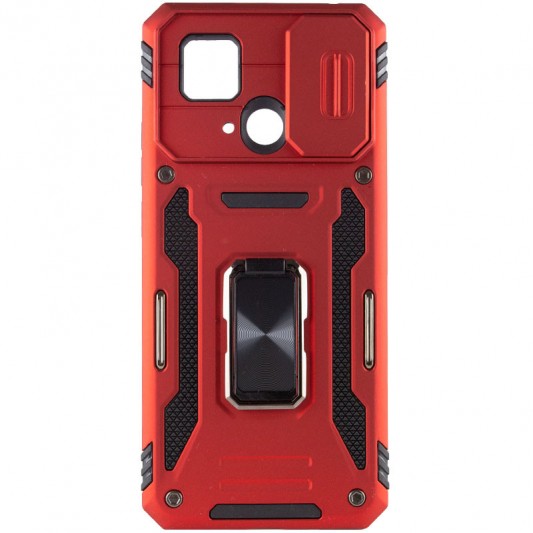 Ударостійкий чохол Camshield Army Ring для Xiaomi Redmi 10C Червоний / Red - зображення 3 