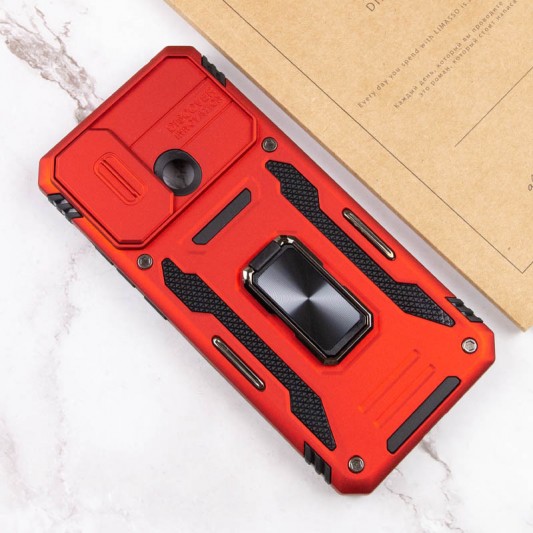 Ударостійкий чохол Camshield Army Ring для Xiaomi Redmi 10C Червоний / Red - зображення 5 