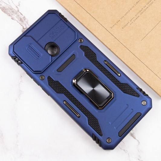 Ударостійкий чохол Camshield Army Ring для Xiaomi Redmi 10C Синій / Navy - зображення 5 