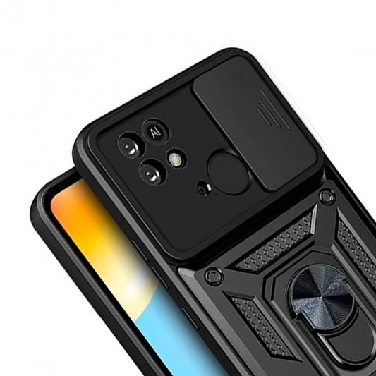 Ударостійкий чохол Camshield Serge Ring для Xiaomi Redmi 10C Чорний - зображення 1 