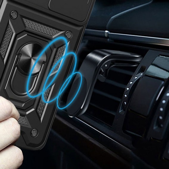 Удароміцний чохол Camshield Serge Ring для Xiaomi Redmi 10C, Чорний