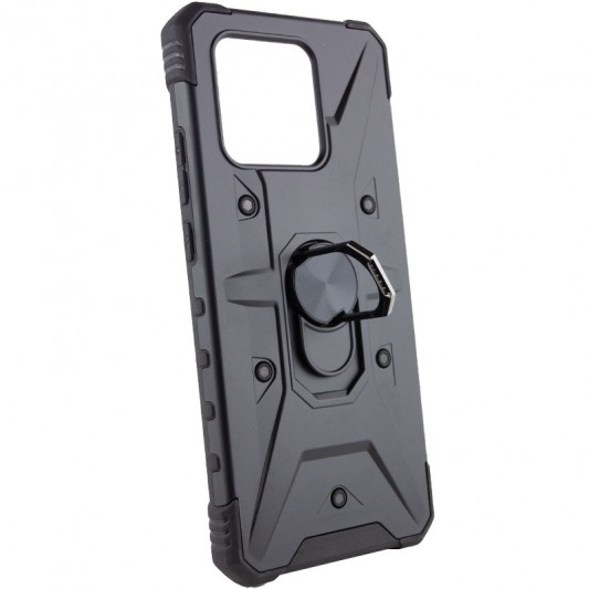 Ударостійкий чохол Pathfinder Ring для Xiaomi Redmi 10C / Poco C40 Чорний / Black - зображення 1 
