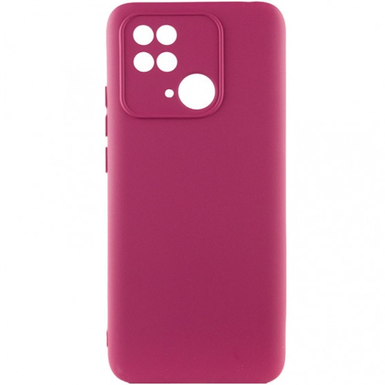 Чехол Silicone Cover Lakshmi Full Camera (A) для Xiaomi Redmi 10C Бордовый / Marsala