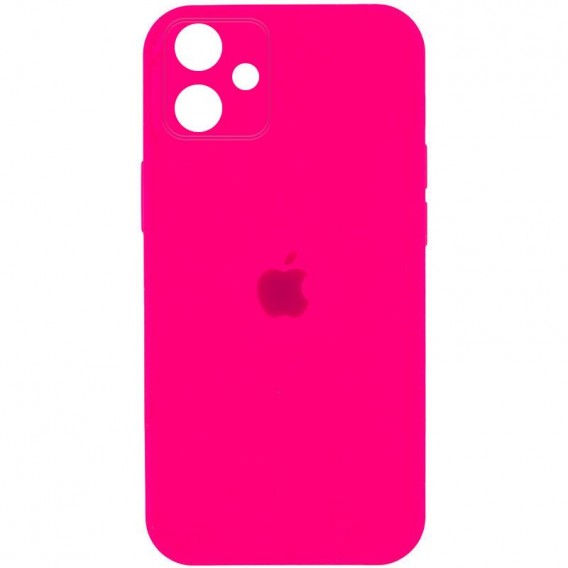 Чохол Silicone Case Square Full Camera Protective (AA) Apple iPhone 11 (6.1"), Рожевий / Barbie pink
