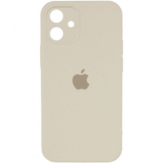 Чохол Silicone Case Square Full Camera Protective (AA) для Apple iPhone 11 (6.1") Бежевий / Antique White
