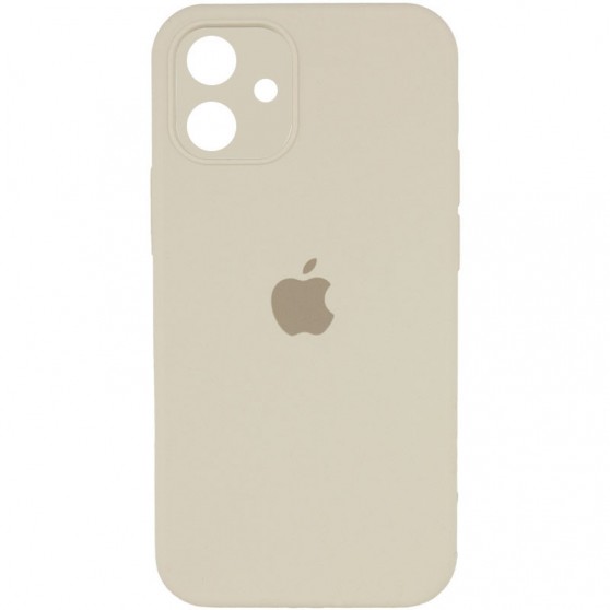 Чехол Silicone Case Square Full Camera Protective (AA) для Apple iPhone 11 (6.1") Бежевый / Antique White