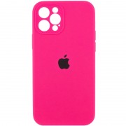 Чохол для iPhone 12 Pro Max - Silicone Case Full Camera Protective (AA), Рожевий / Barbie pink